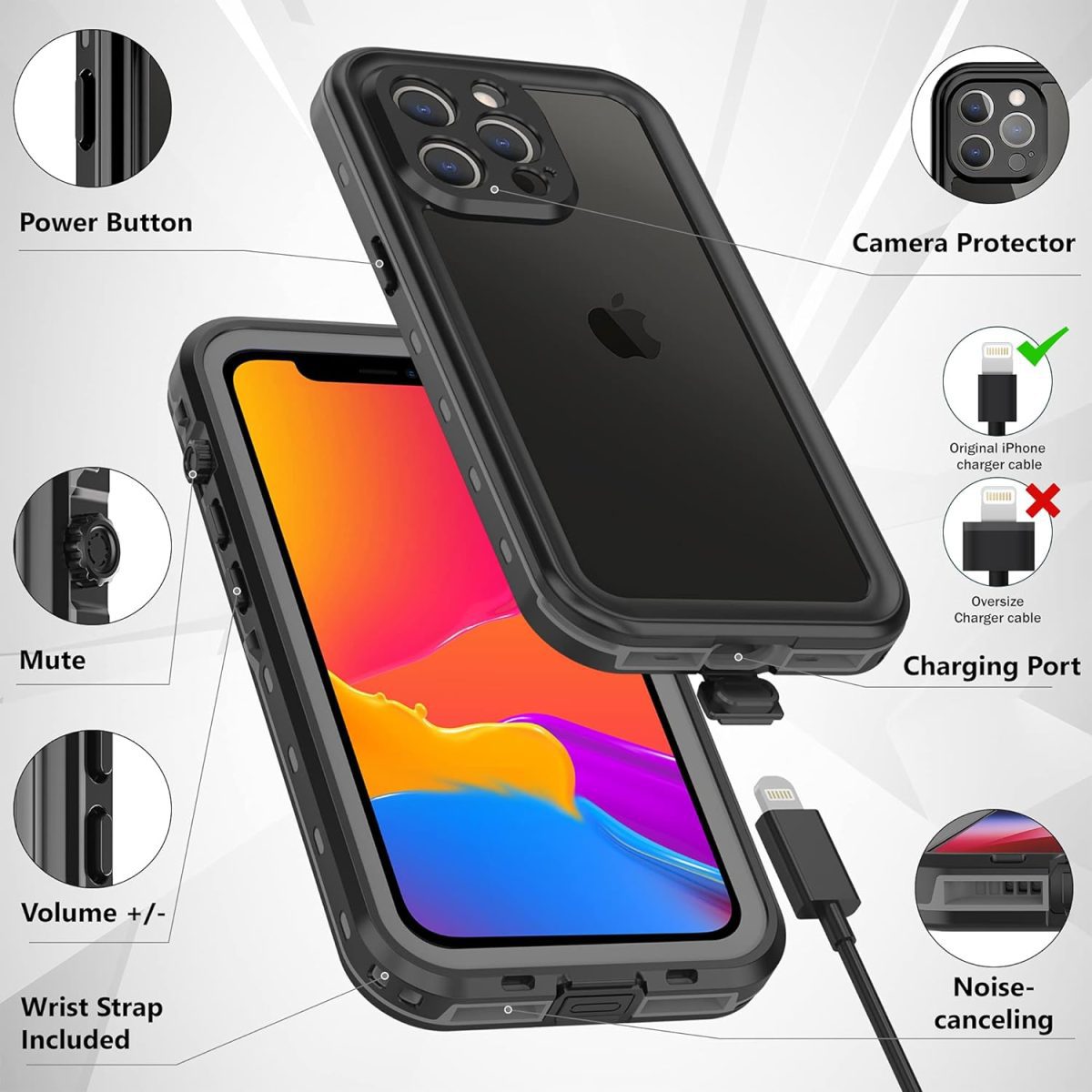 Shockproof, Dustproof, Drop-proof, Waterproof Wireless Magnetic High-Quality Phone Case For iPhone 13 Pro Max by Coral Case