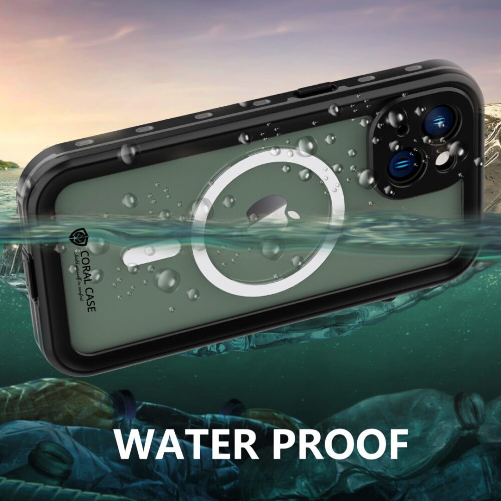 iPhone 14 Plus IP68 Waterproof Rugged Phone Case Into Water