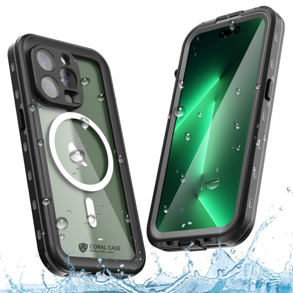 iPhone 14 Pro IP68 Waterproof Phone Case Front And Back Side Into Water