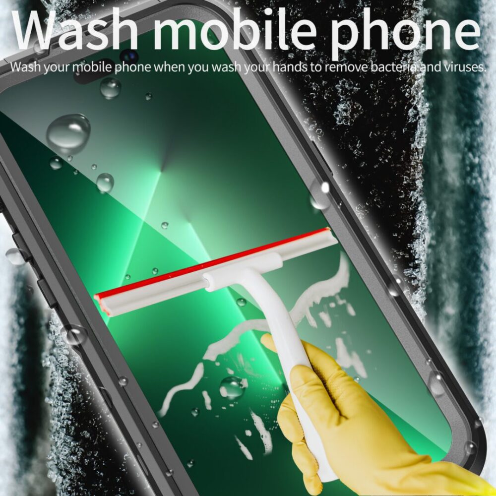 iPhone 14 Pro IP68 Waterproof Phone Case Washing Into Water