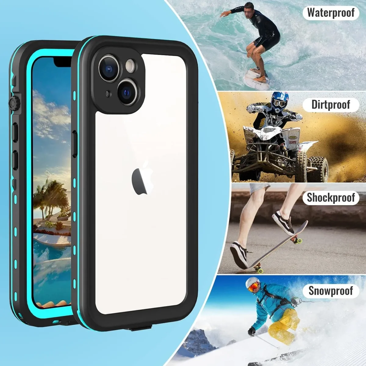 iPhone 13 IP68 Waterproof Dirtproof Shockproof Snowproof Phone Case By Coral Case