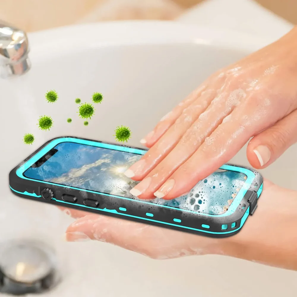 iPhone 13 IP68 Waterproof Phone Case By Coral Case Cleaning By Water