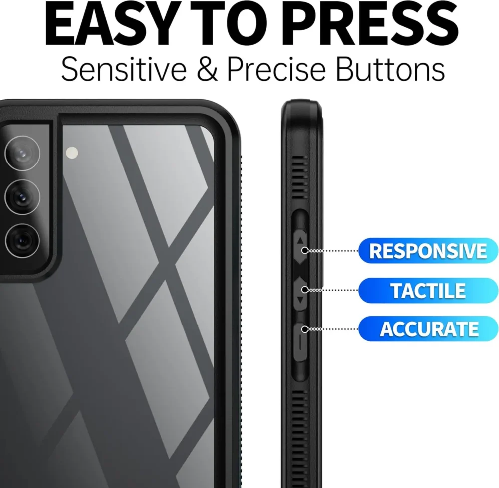 Samsung S22 IP68 Waterproof Phone Case With Easy To Press Buttons