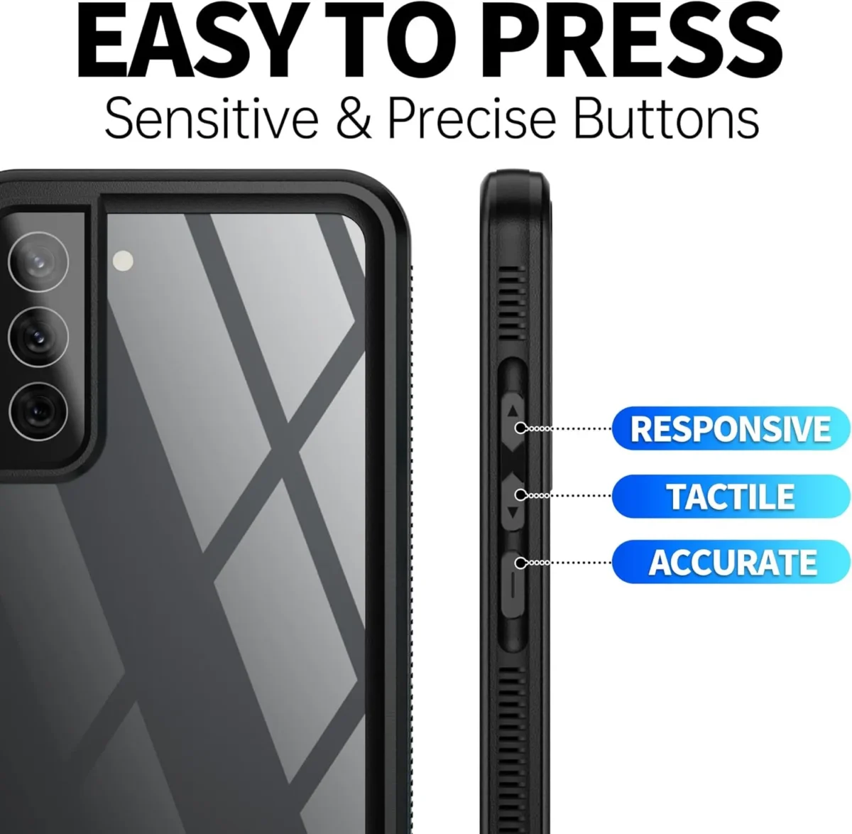 Samsung S22 IP68 Waterproof Phone Case With Easy To Press Buttons