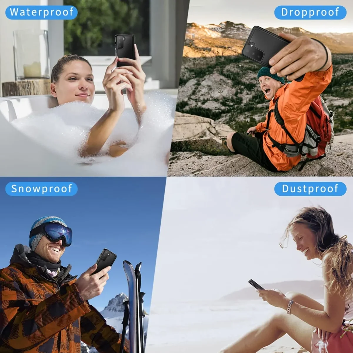 Samsung S22 Plus IP68 Waterproof Dropproof Snowproof And Dustproof Phone Case