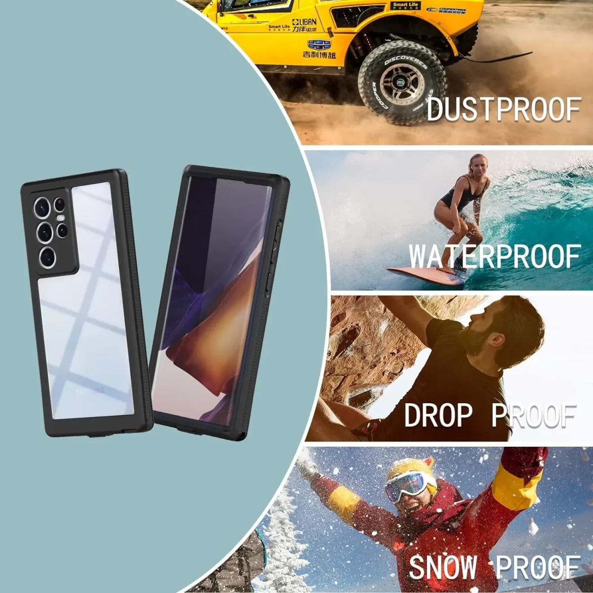 Samsung S22 Ultra IP68 Waterproof Dustproof Snowproof Dropproof Phone Case