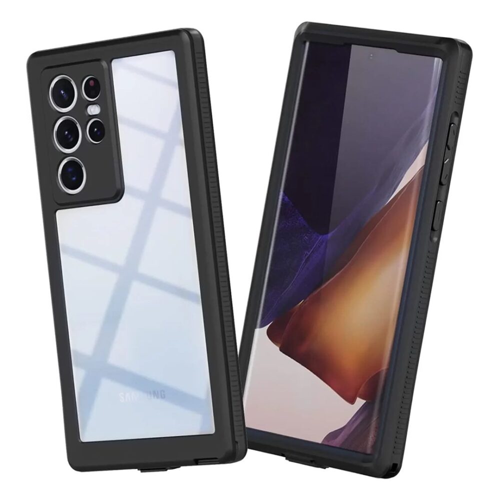 Samsung S22 Ultra IP68 Waterproof Phone Case Front And Rear View