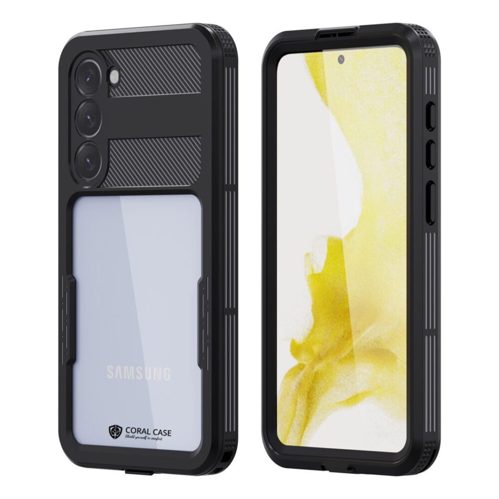 Samsung S23 Plus IP68 Waterproof Phone Case Front And Rear View