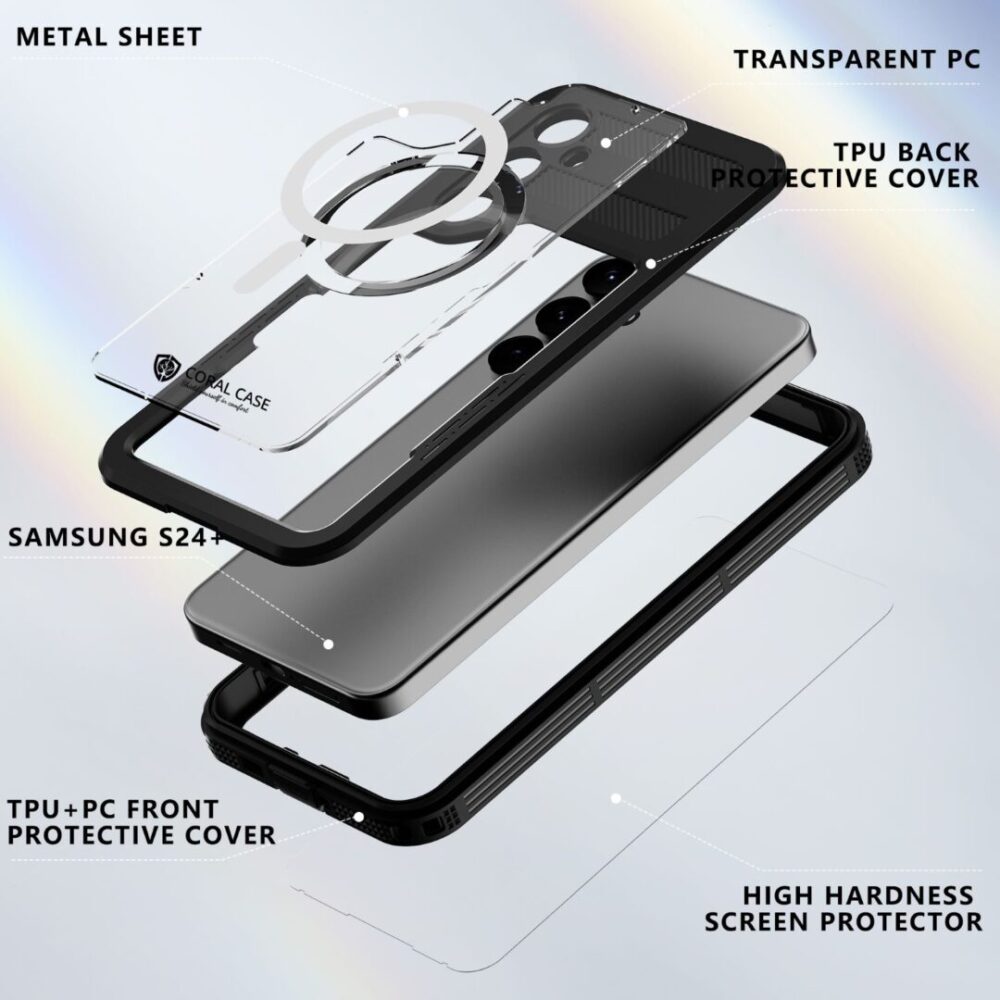 Samsung S24 Plus waterproof Case dissection view