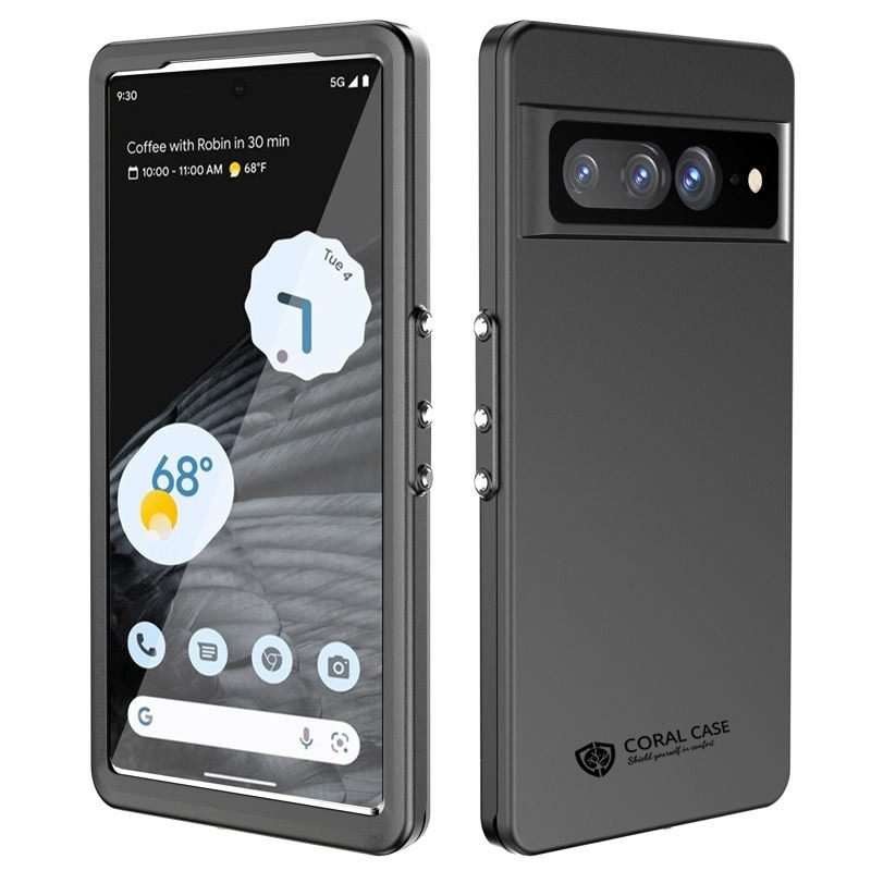 Google Pixel 7 Pro Waterproof Phone Case Front & Rear View