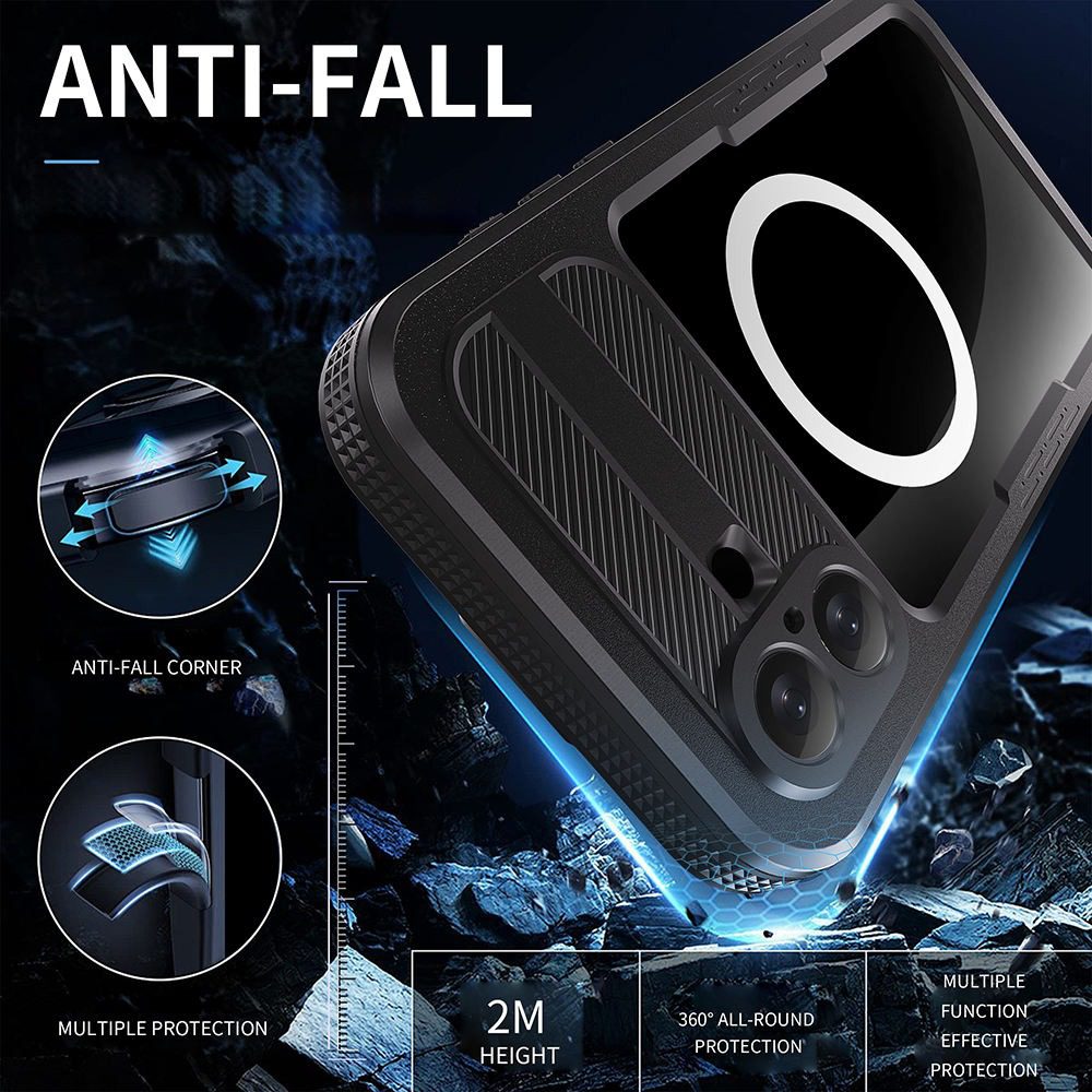 iPhone 16 (6.1″) IP68 Waterproof Antifall Phone Case