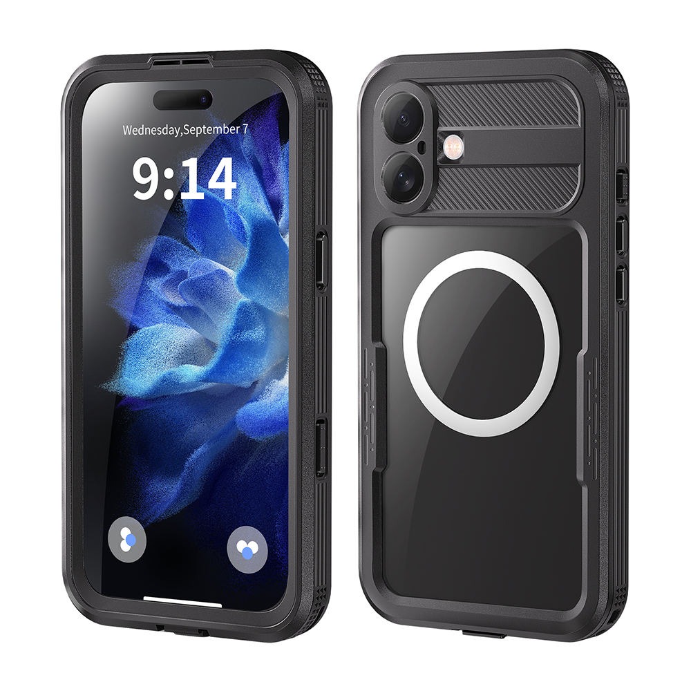 iPhone 16 Plus IP68 Waterproof Phone Case Front And Rear View