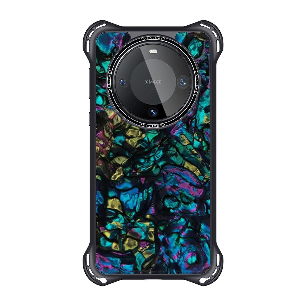 Huawei Mate 60 Pro Abalone Shell Bounce Case MagSafe Compatible Shockproof Dropproof Bounce Case - Full rear view