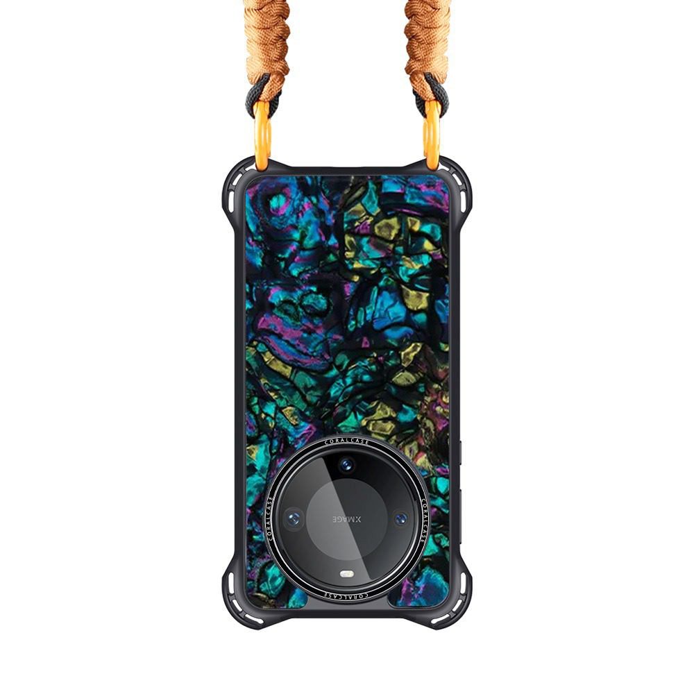 Huawei Mate 60 Pro Abalone Shell Bounce Case MagSafe Compatible Shockproof Dropproof Bounce Case - with lace