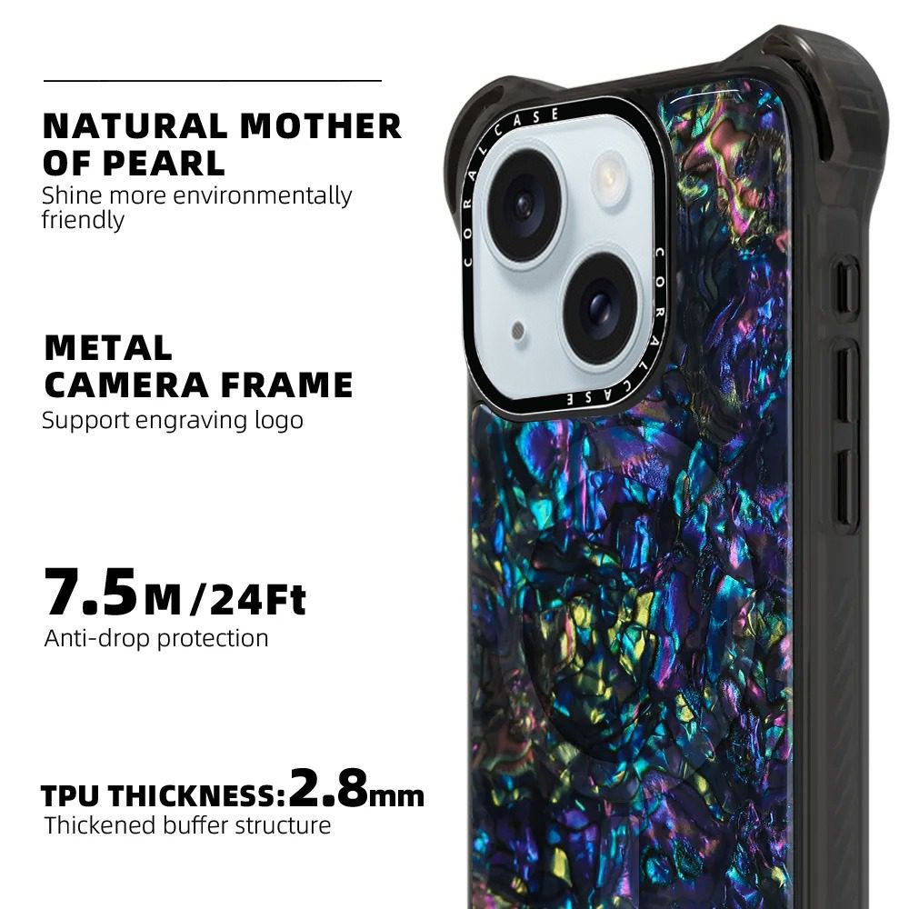 iPhone 15 Abalone Shell MagSafe Compatible 7.5M Shockproof Dropproof case